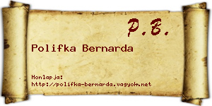 Polifka Bernarda névjegykártya
